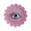 Glamorous floral ceramic tray with eye illustration