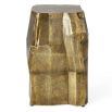 Gold-finished side table boasting tree trunk-like shape