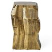 Gold-finished side table boasting tree trunk-like shape