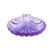 Purple acrylic scallop bowl