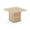 Beige square side table