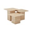 Beige square side table
