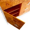 Brown buffet with acrylic handles and legs