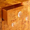 Brown buffet with acrylic handles and legs
