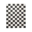 Black and white checkerboard wool rug