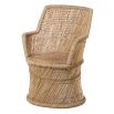 A bohemian-inspired chair crafted from bamboo