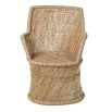 A bohemian-inspired chair crafted from bamboo