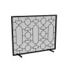 geometric iron firescreen