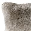 Fluffy square taupe cushion cover
