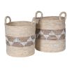 Set of two woven baskets