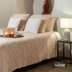 Sumptuous textured bedding set in beige 