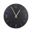 A luxurious minimal black and gold wall clock