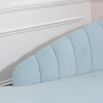 Curvaceous, art deco sea-shell design chaise longue with tapered legs 