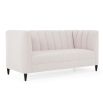 Deep fluted sofa in boucle with black legs