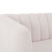 Deep fluted sofa in boucle with black legs