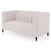 Deep fluted sofa in boucle with black legs