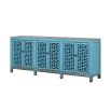 Shabby chic blue sideboard with lattice detailing