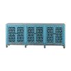 Shabby chic blue sideboard with lattice detailing