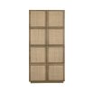 large natural oak and rattan cane work wardrobe 