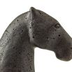 Stone effect horse sculpture mounted on bronze base