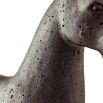 Stone effect horse sculpture mounted on bronze base