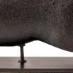 Stone effect horse sculpture mounted on bronze base