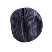 Round wooden sculpture with one black and one light brown