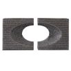 Charcoal grey tone ribbed texture bookends