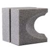 Charcoal grey tone ribbed texture bookends