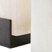 Marble/alabaster bookends with metal edge