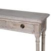 Distressed wood, French-style console table with two drawers