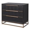 Black chest of drawers with gold detailing