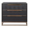 Black chest of drawers with gold detailing