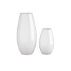 Grey/white rounded ceramic vase