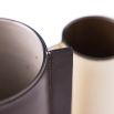 Brown and beige leather vases 