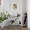 glamorous brass drinks trolley