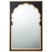 Wall mirror with black and gold curved detailing