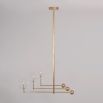 Schwung Universe Chandelier - Natural Brass