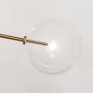Retro natural brass finish 8 arm chandelier with 8 globe accents 