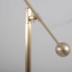 Industrial natural brass table lamp with clear glass globe lampshade