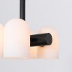 Industrial and modern style pendant ceiling lamp in a solid black brass finish