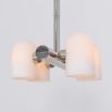 Polished nickel brass pendant ceiling lamp with translucent glass lampshades