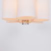 Contemporary polished nickel pendant ceiling light with six translucent glass lampshade design