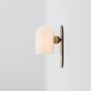 Contemporary industrial natural brass wall lamp 