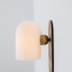 Contemporary industrial natural brass wall lamp 