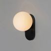 Exquisite round wall lamp with black gunmetal finish