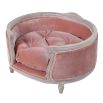 Luxury pink velvet french style dog bed