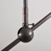 Black gunmetal brass ceiling lamp with clear glass globe lampshades