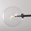 Black gunmetal brass ceiling lamp with clear glass globe lampshades
