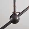 Black brass finish industrial style pendant ceiling lamp with clear glass globes